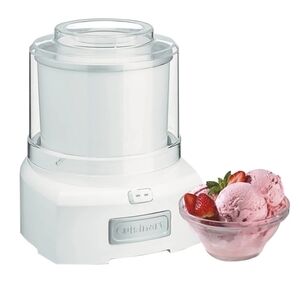 CUISINART AUTOMATIC ICE CREAM, FROZEN YOGURT, & SORBET MAKER IN WHITE